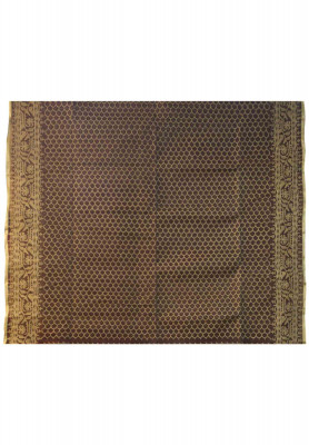 Coffee handmade thread work saree