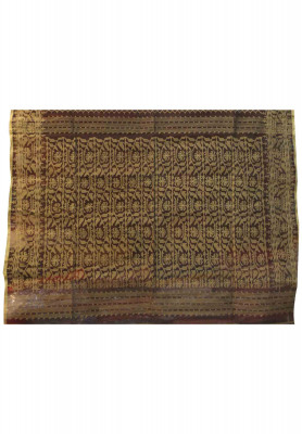 Coffee handmade thread work saree