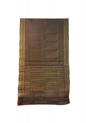 Coffee handmade thread work saree