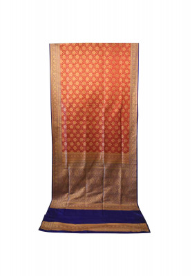 Magenta jori work wedding benarasi saree