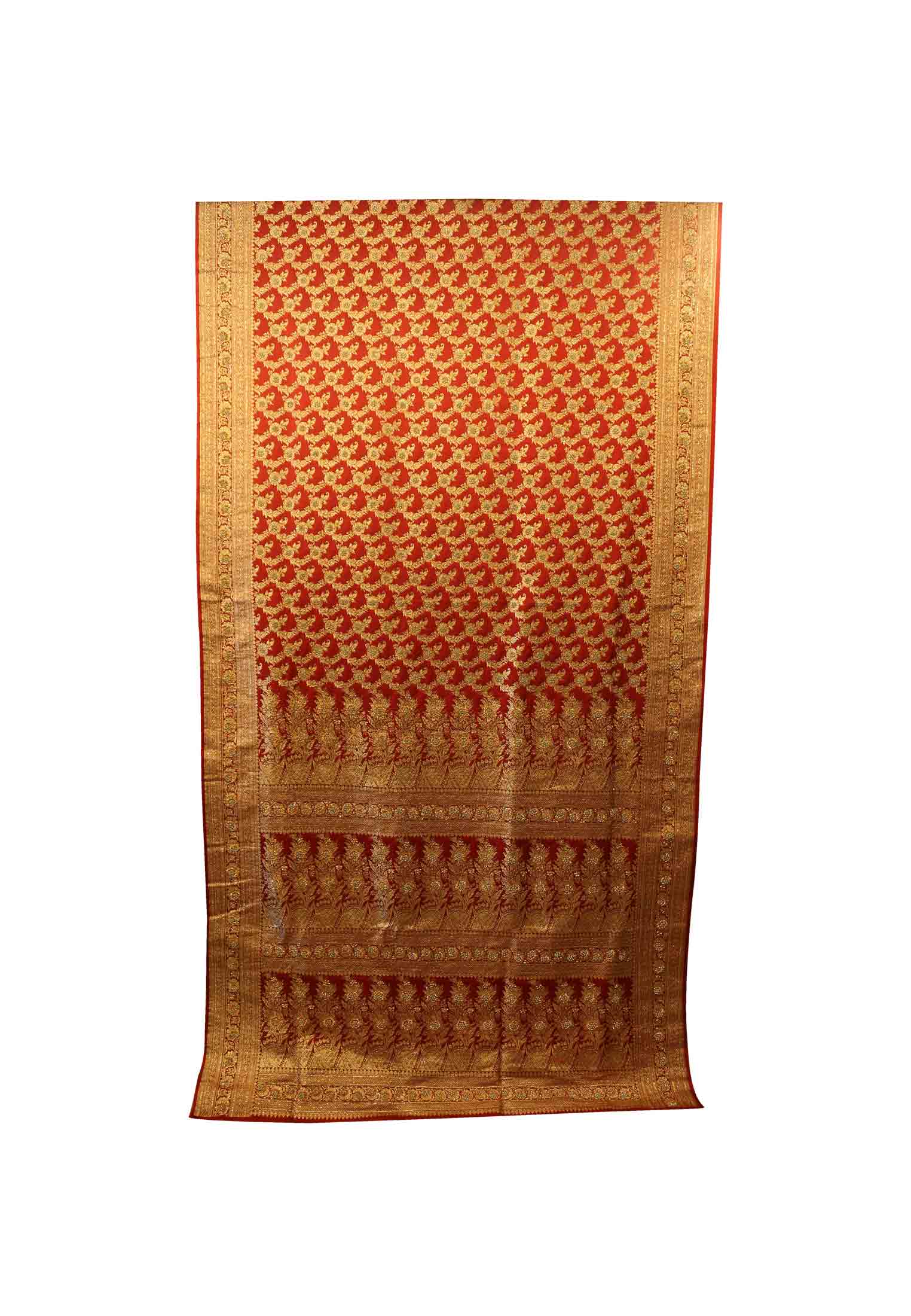 Maroon stone jori work benarasi saree