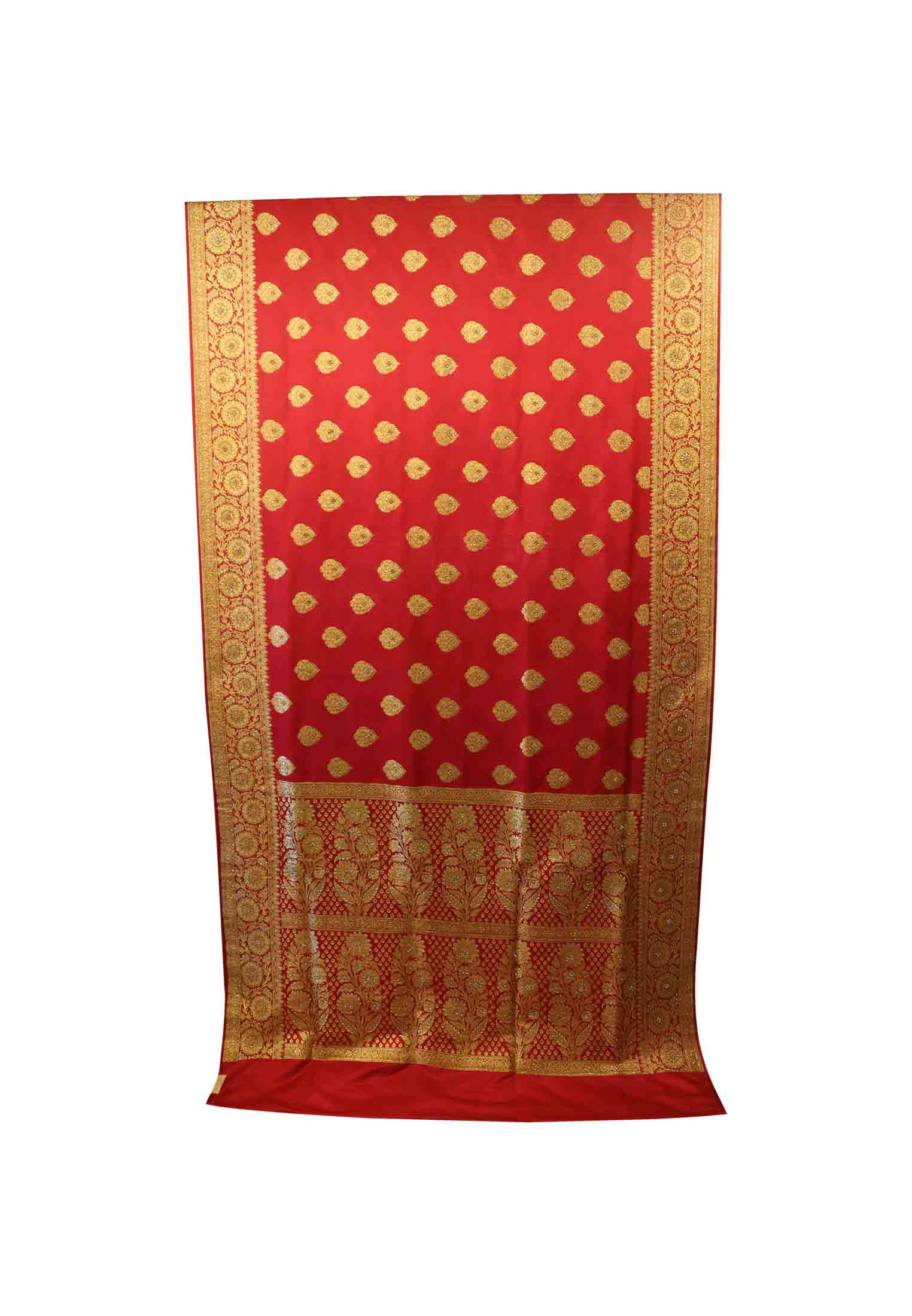 Magenta stone jori work benarasi saree