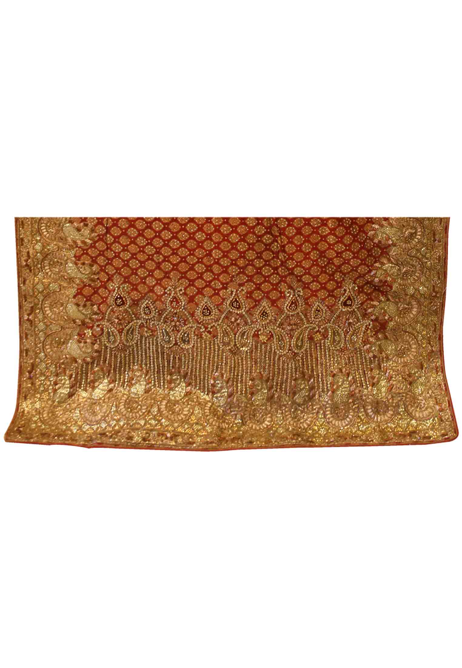 Maroon stone handicrafts boutique saree