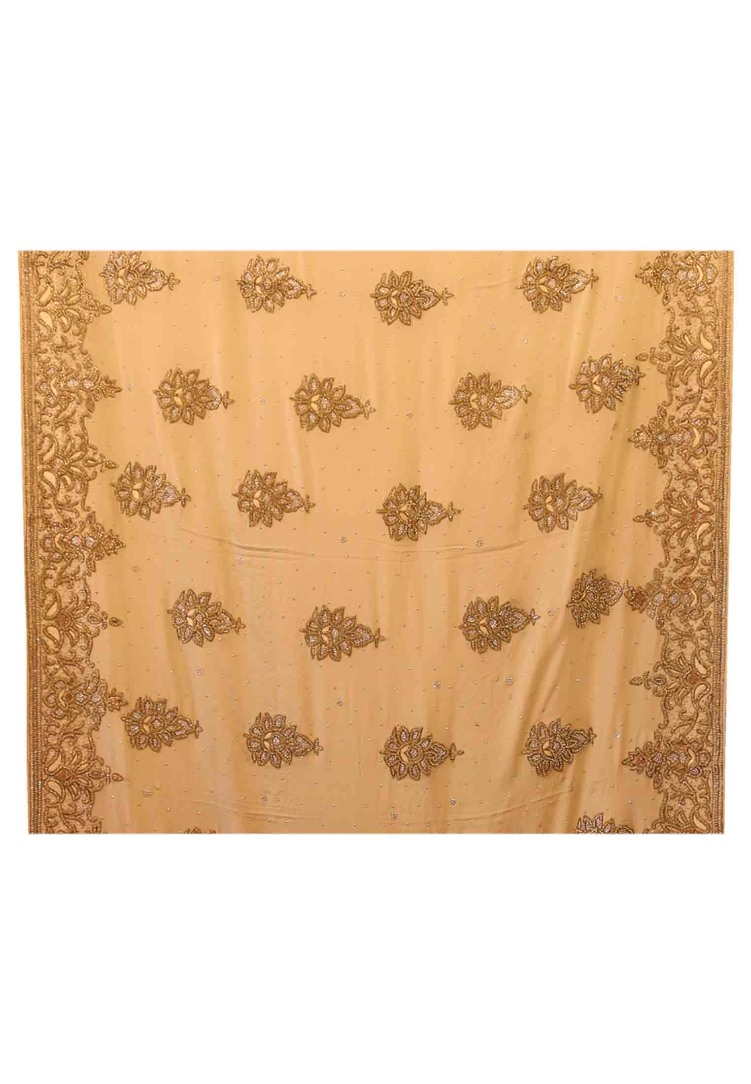 Italian crafts royal stone wedding saree