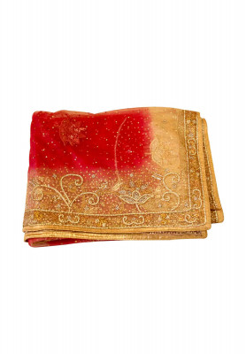 Magenta italian crafts wedding saree