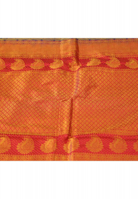 Katan jori work half kanjivaram saree
