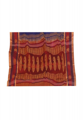 Maslais cotton navy blue saree