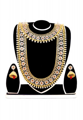 White Gold Plated Necklace Set