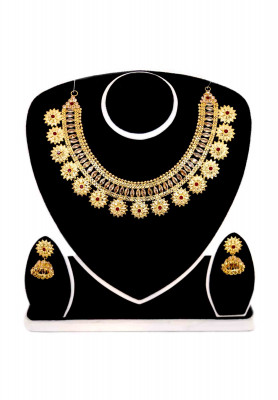 Gold Plated Round Necklace Set