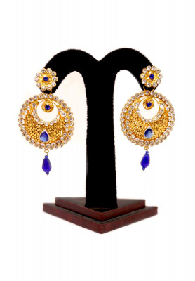 Blue AD Stone Earring