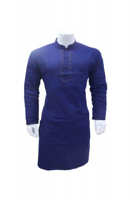 Blue Cotton Panjabi