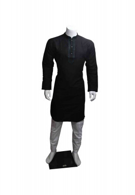 Black Cotton Panjabi