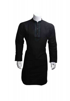 Black Cotton Panjabi