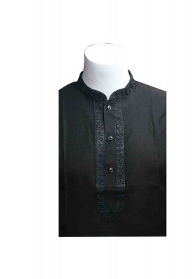 Black Cotton Panjabi