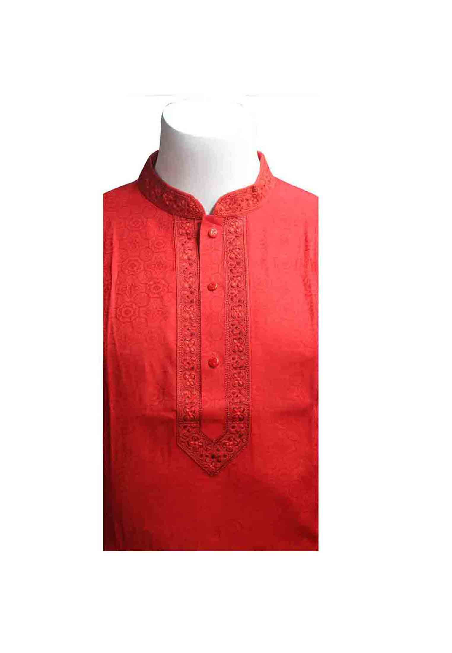 Red Cotton Panjabi