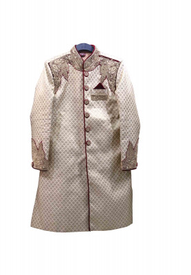 Katan Sherwani with Stone Work