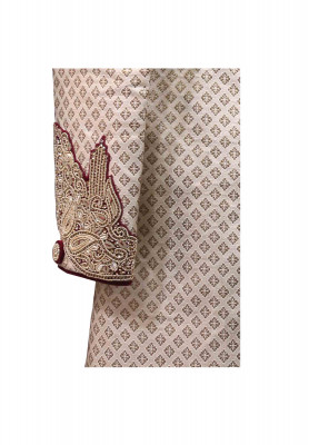 Katan Sherwani with Stone Work