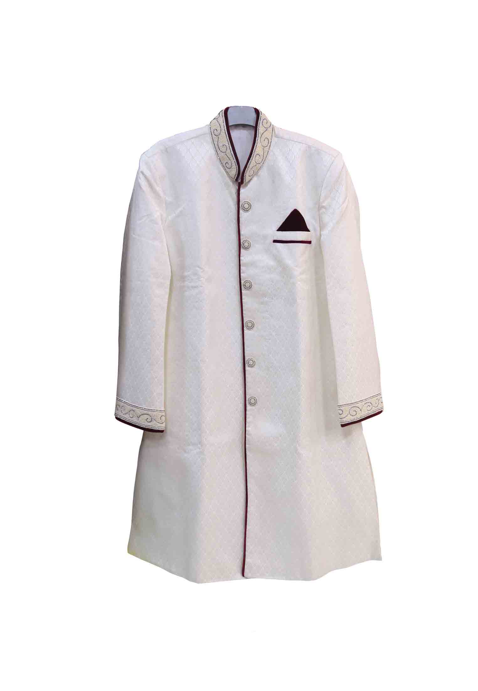 Indian Plain White Sherwani