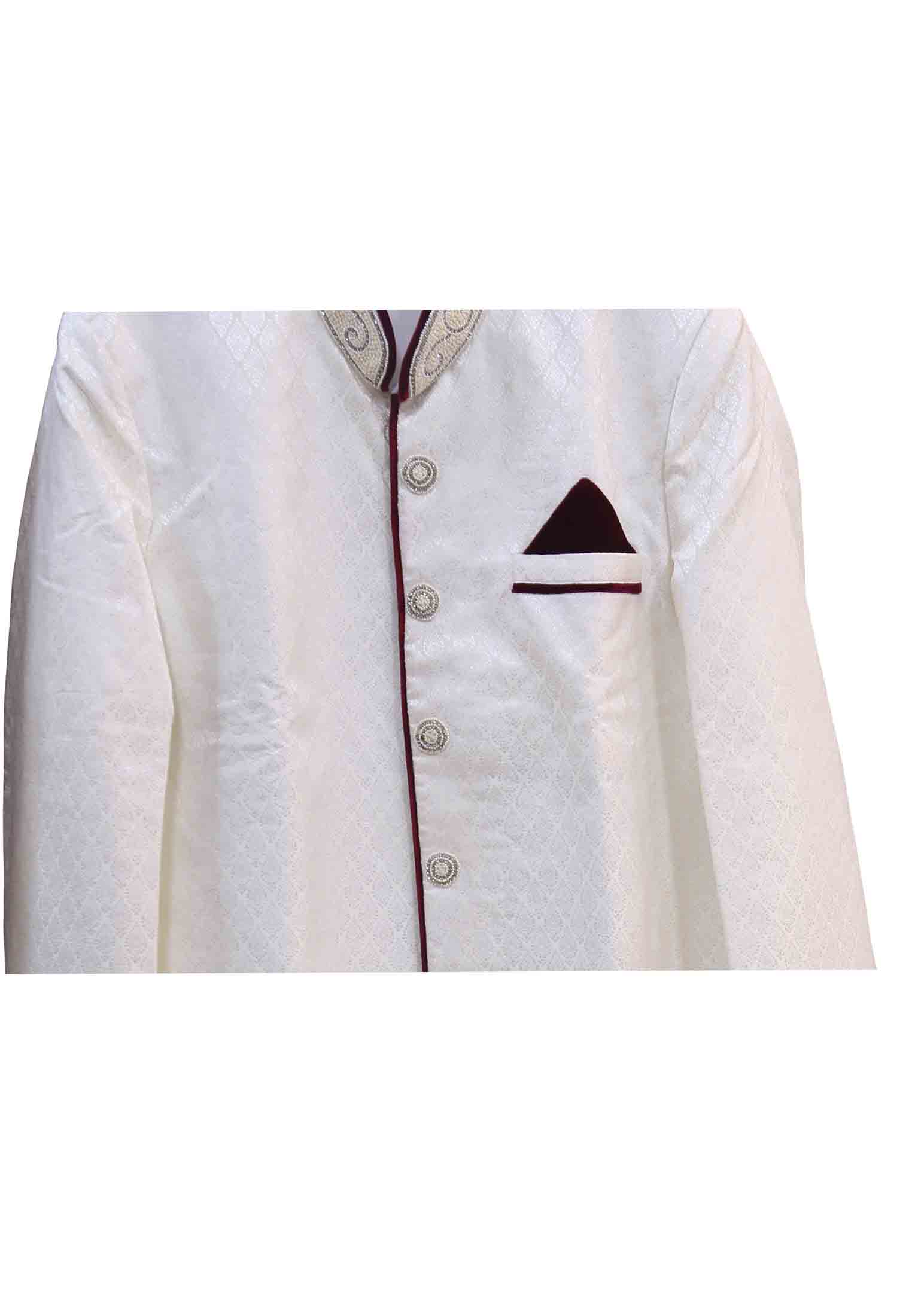 Indian Plain White Sherwani