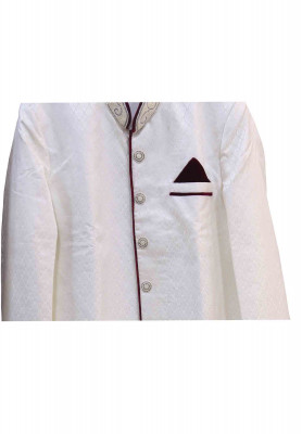Indian Plain White Sherwani
