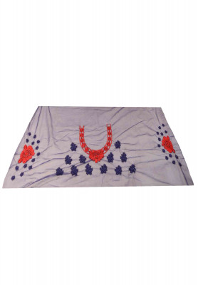 Blue and Red Net Saree