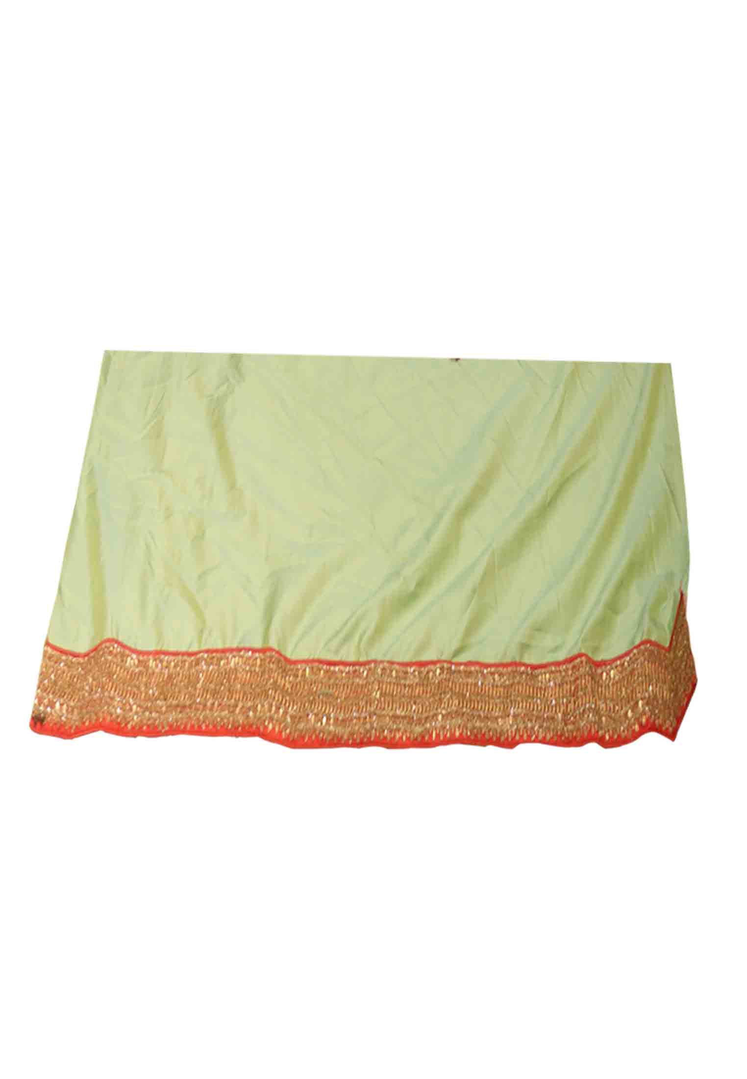 Lemon Colored Katan Saree
