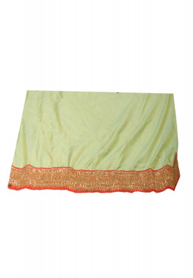 Lemon Colored Katan Saree