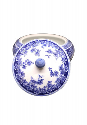 Blue and White Candy Pot