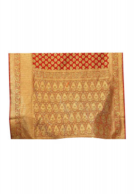 Red and Blue Benarasi Saree