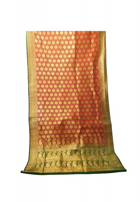 Magenta and Green Benarasi Saree