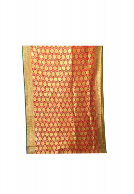 Magenta and Green Benarasi Saree