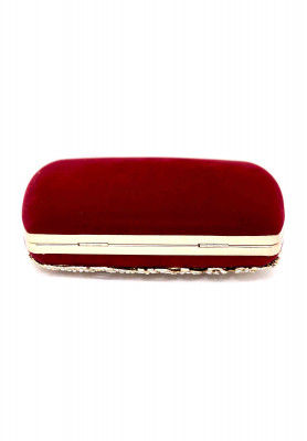 Golden & maroon contrast Party Purse