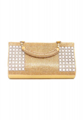 Golden Color  leather  Party Purse