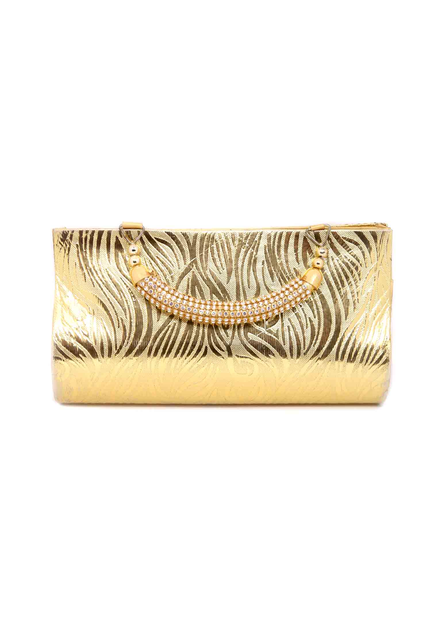 Golden Color  leather  Party Purse