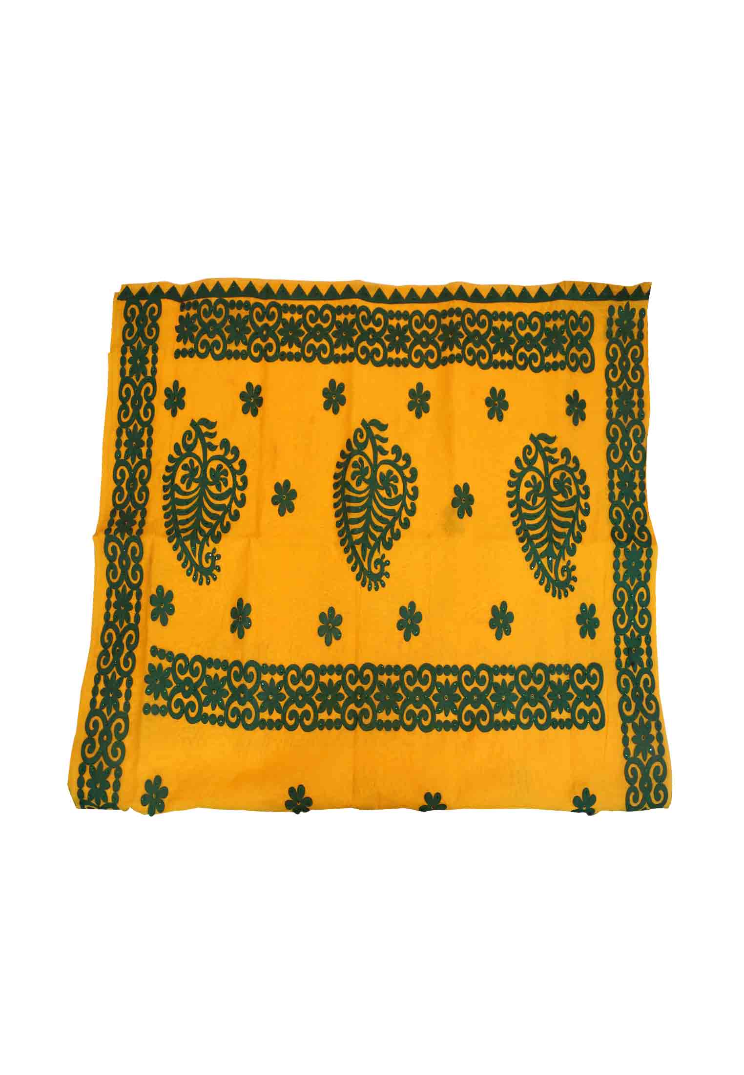 Silk aplick saree