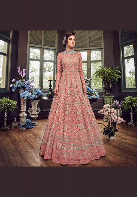 Swagat Violet Anarkali Dress