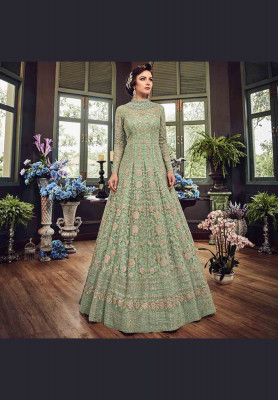 Swagat Violet Anarkali Dress