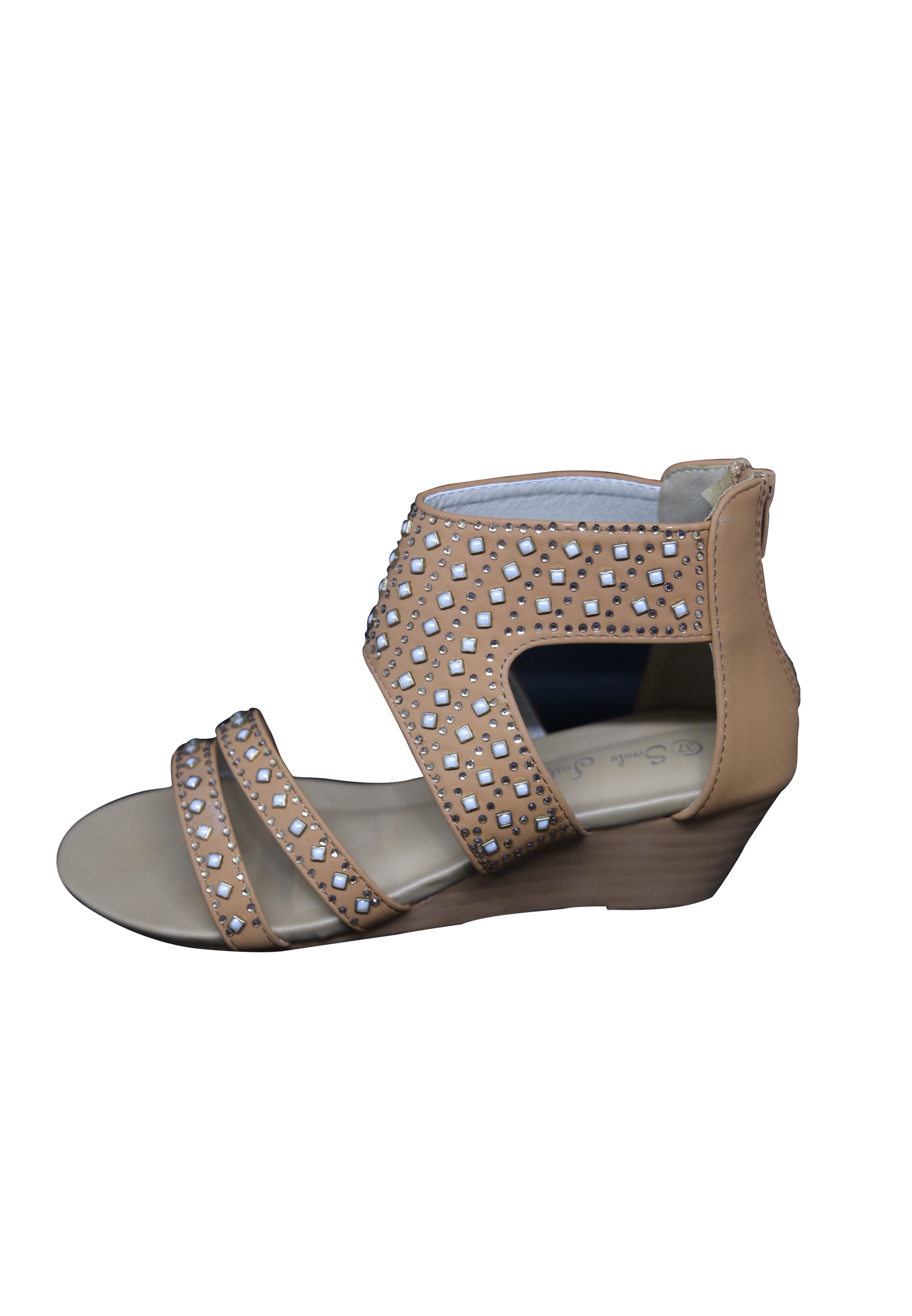 Cream Colored Box Heel Shoes