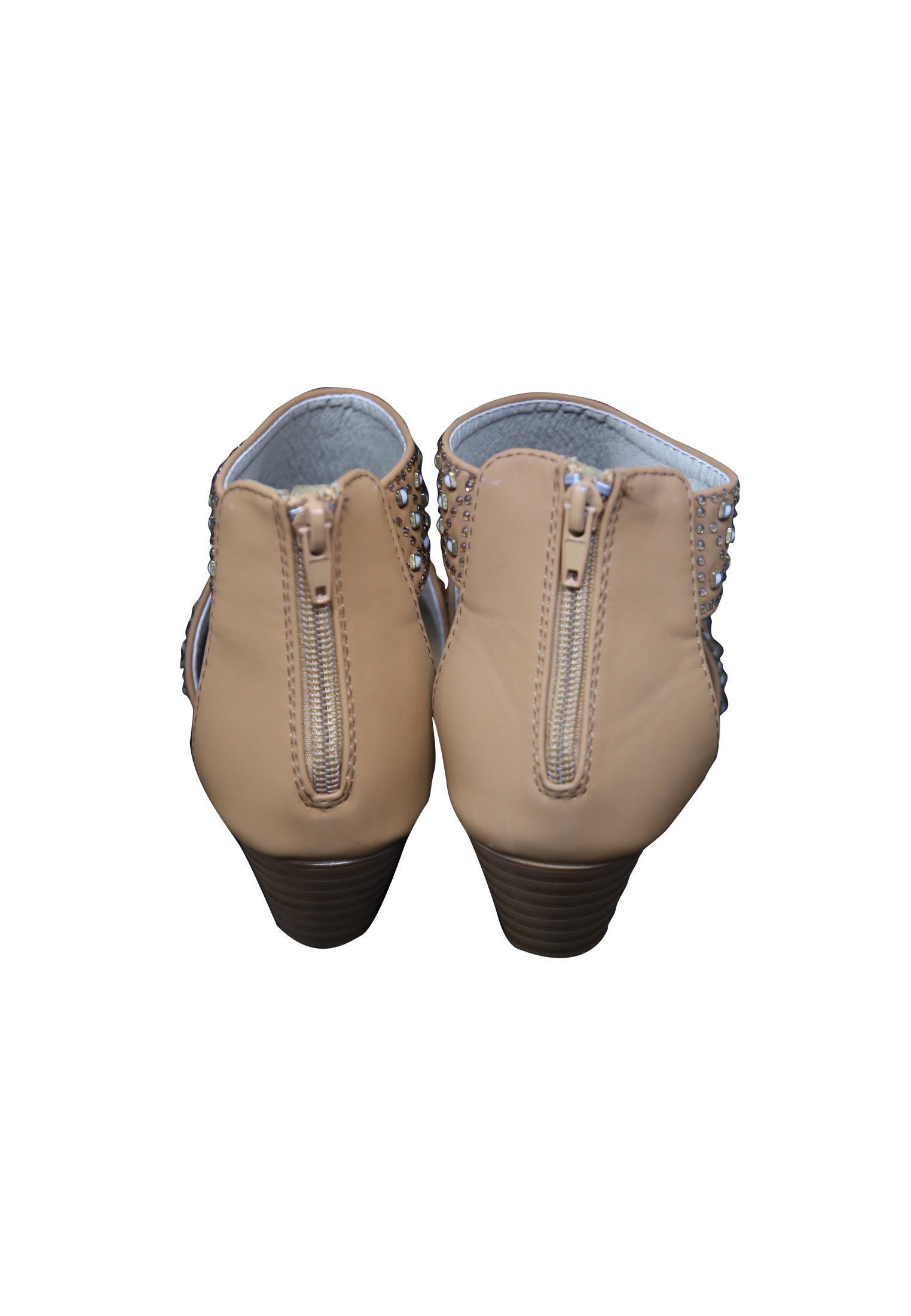 Cream Colored Box Heel Shoes