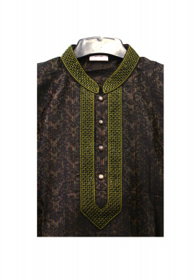 Deep Olive Katan Panjabi