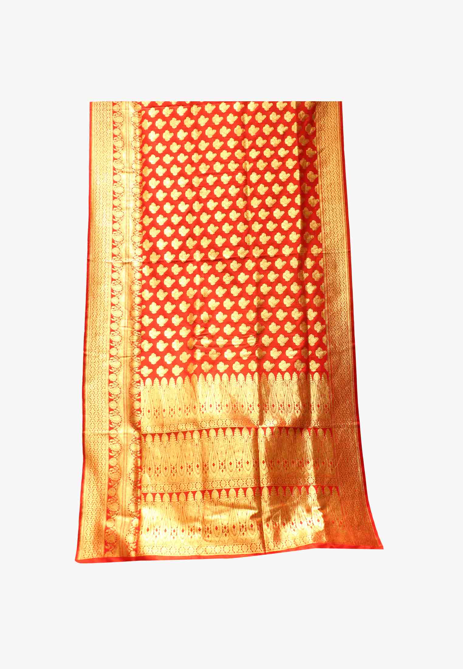 Red and Golden Benarasi Saree