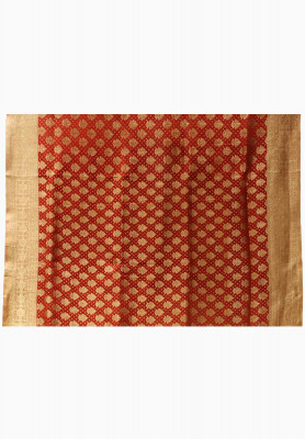 Maroon and Golden Benarasi Saree