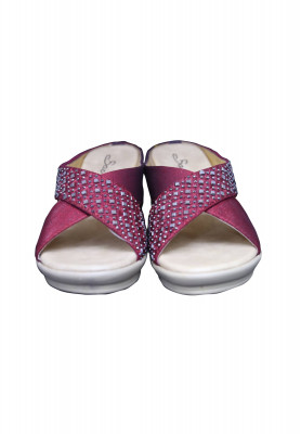 Maroon Semi Heel