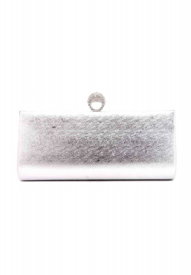 Silver Colored Artificial Leather Purse