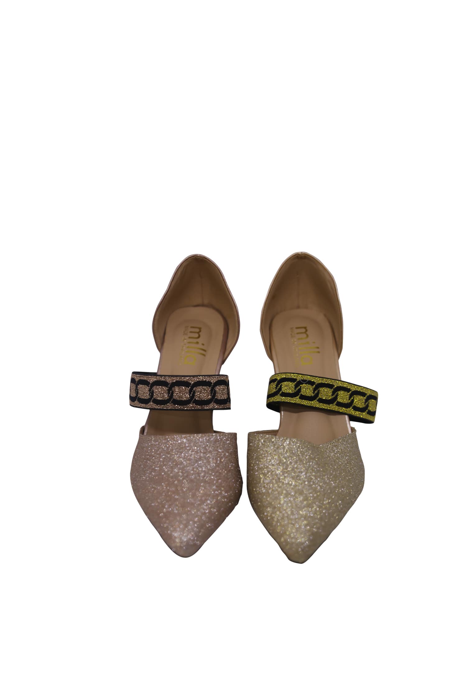 Bronze Pink Artificial Leather Pencil Heel