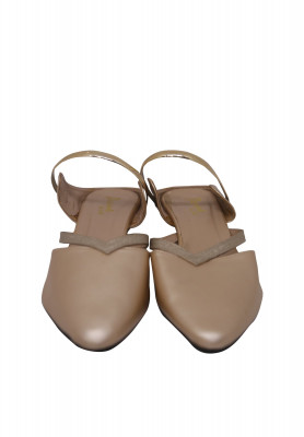 Golden China Leather Box Heel