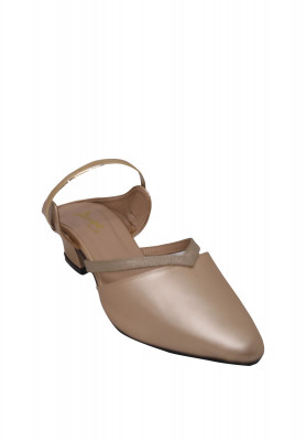 Golden China Leather Box Heel
