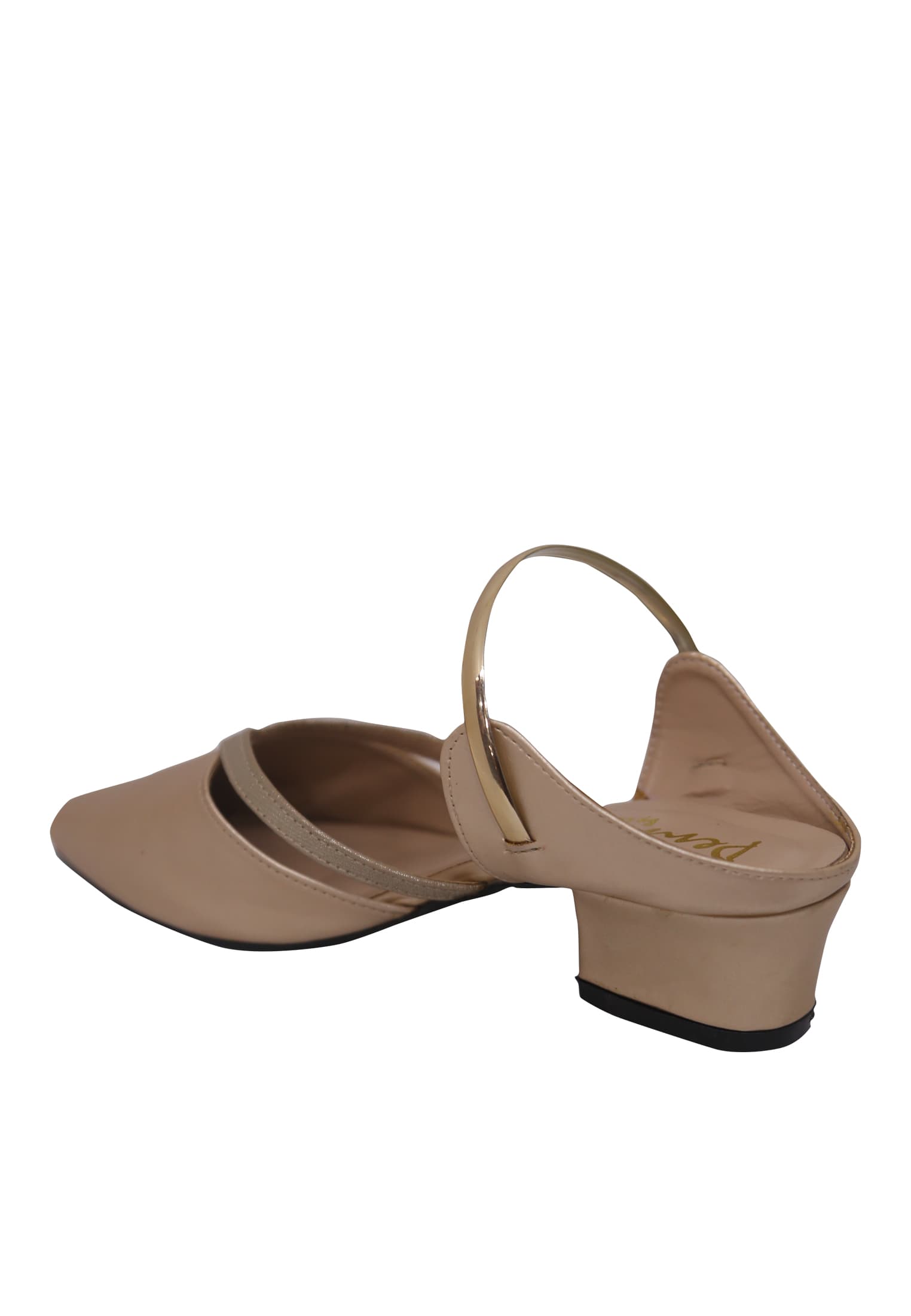 Golden China Leather Box Heel