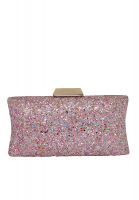 Pink China Leather Glittering Purse