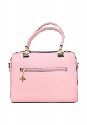 Pink Artifical Leather Ladies Bag